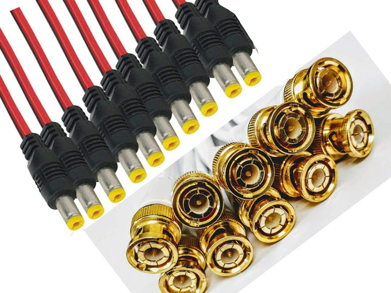 アクセサリー pd Super Pack of BNC Connector 6 Pcs with Copper Wire - 16 cm and DC